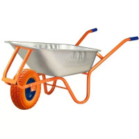  Тачка F1 90 л оцинковане корито BLUETOOLS (поліуретанове колесо)